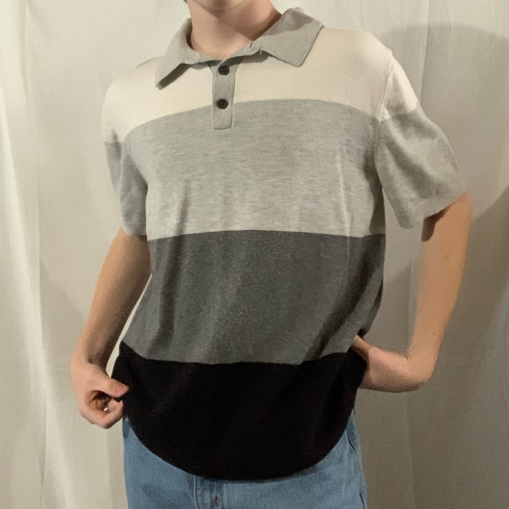 Grey collared shirt
